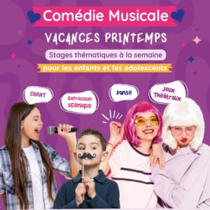 Stages de Comédie Musicale Enfants et Adolescents Avril 2026